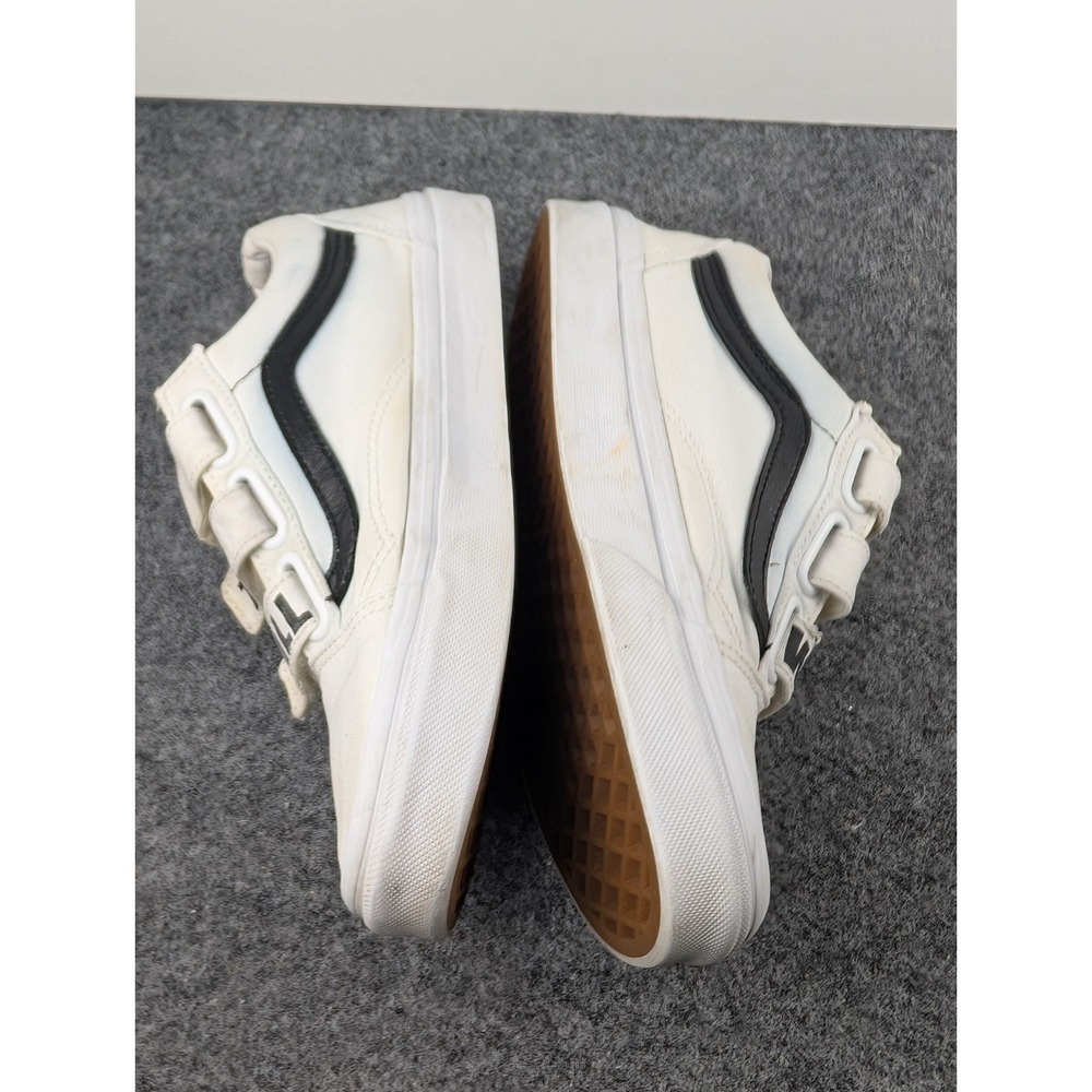 Vans Old Skool V Prison Mens 6 Womens 7.5 White Black Athletic Shoes Sneakers - Picture 8 of 9